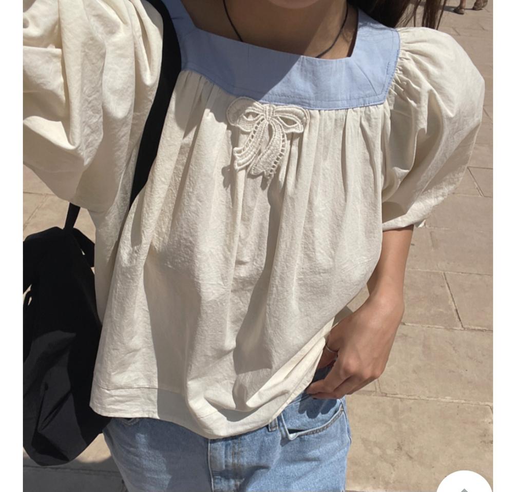 메이비베이비 디어리스트 에프나 블라우스 크림