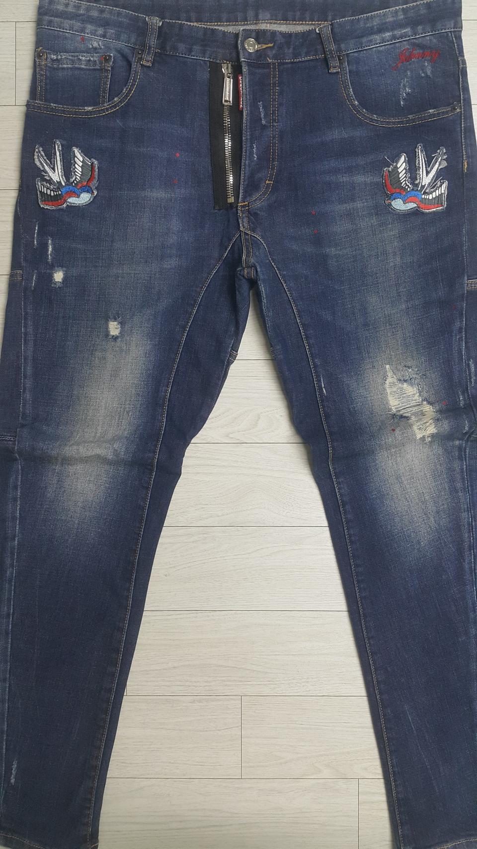 디스퀘어드2 정품(사방스판) 버드패치 바이커진 38인치(No.653)S급