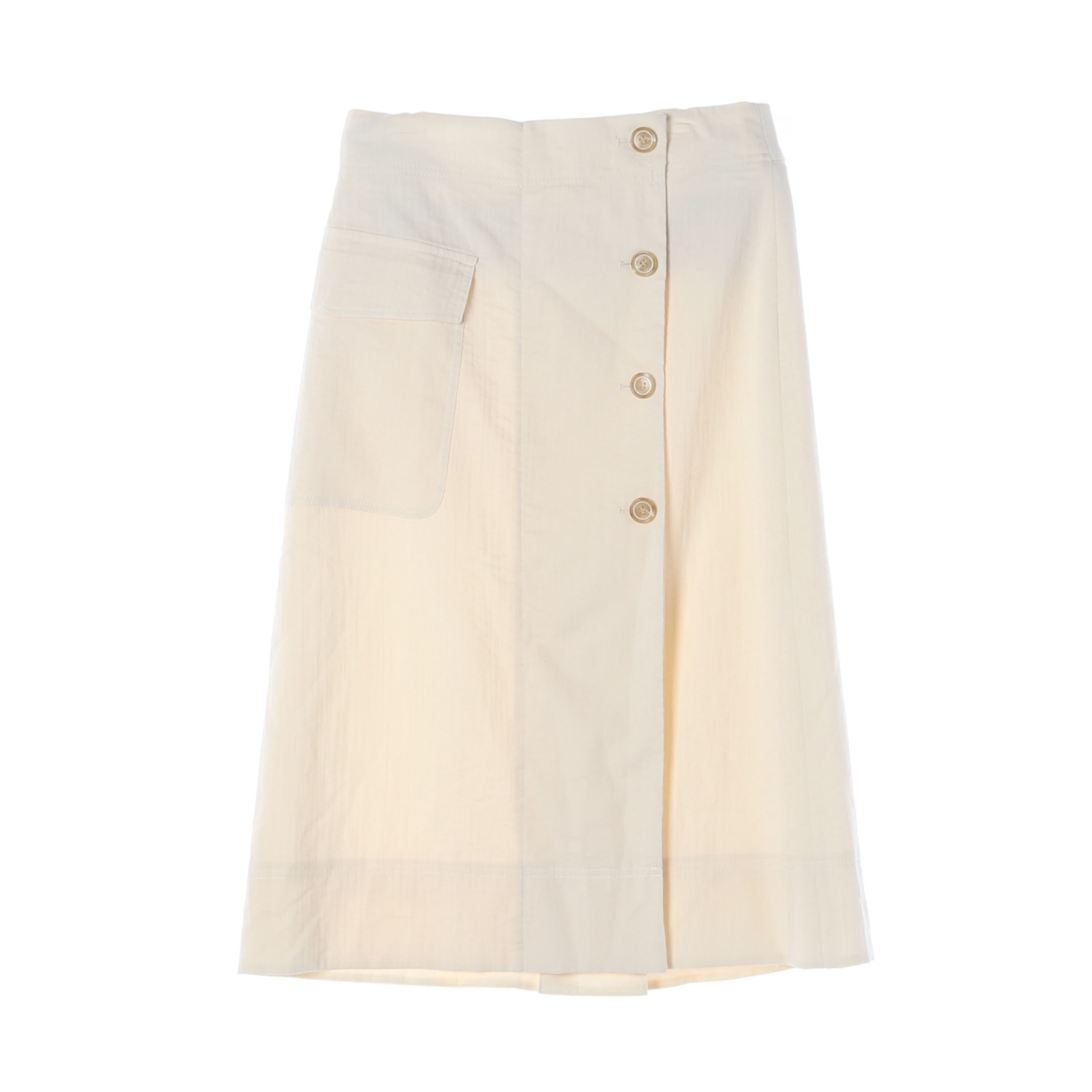[M]듀엘 크림 베이지 카고 버튼 랩 롱 스커트 치마
