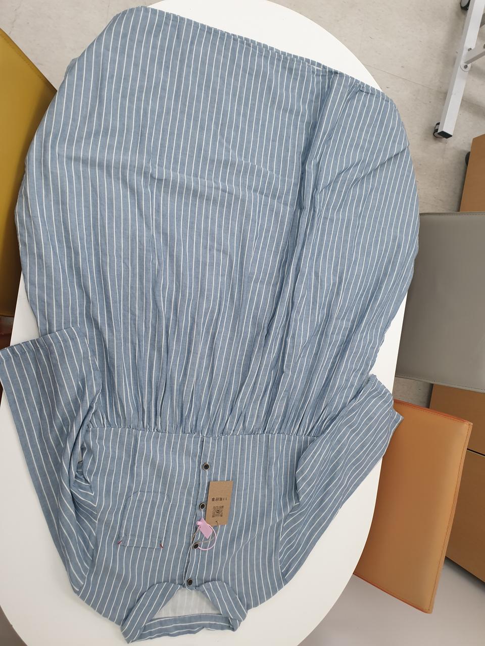 여름 봄 리투아니아 스트라이프 빅사이즈 순면 빅사이즈 롱 실내용가구 실용