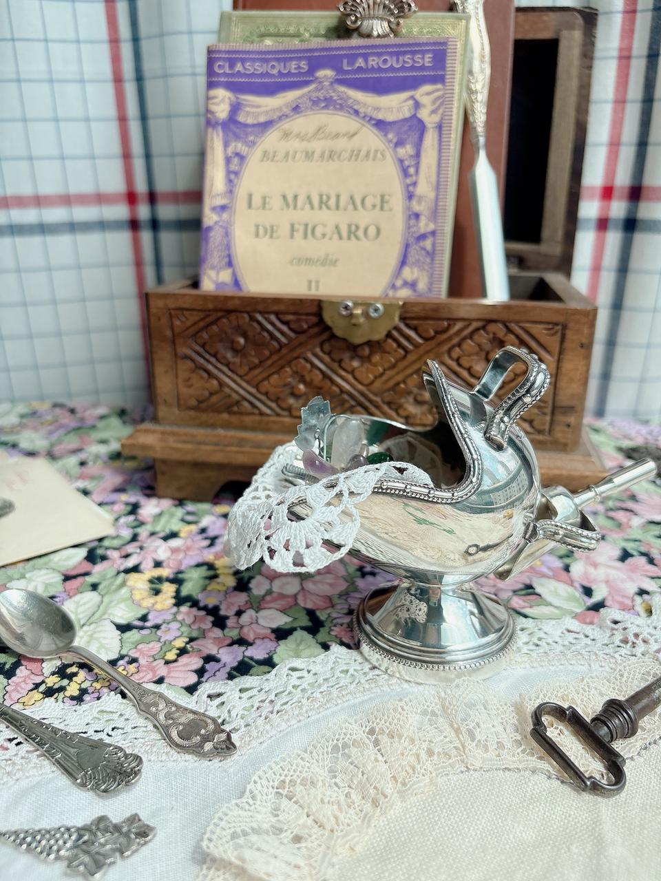 1930s 영국앤틱 실버플레이트 슈가 스커틀