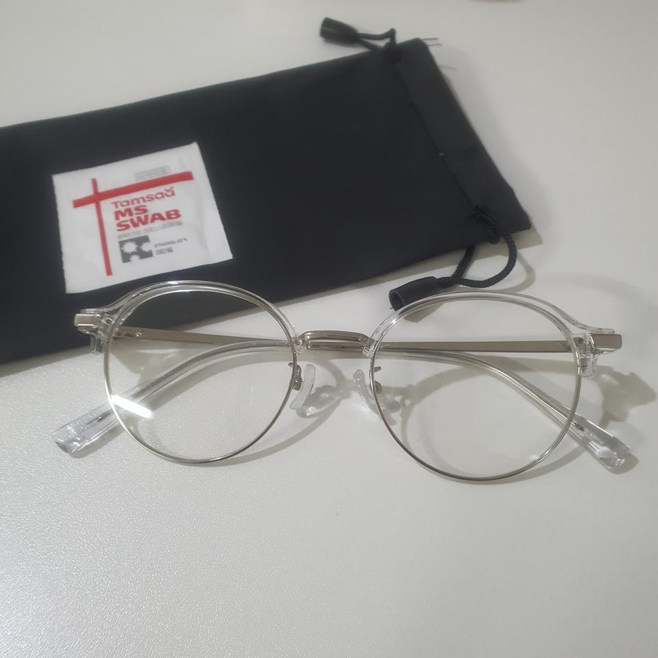 새상품) 투명 뿔테 은테 패션 안경