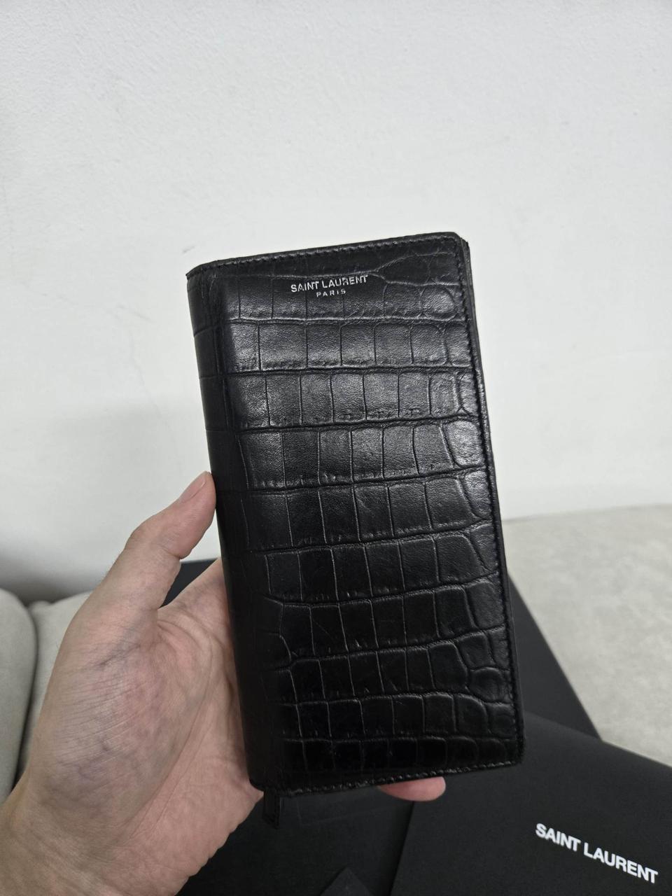 [정품][A급]입생로랑 크로커다일 장지갑