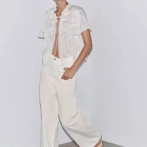 zara 자라 JEANS ZW PALAZZO 하이웨이트 팔라초 데님새상품