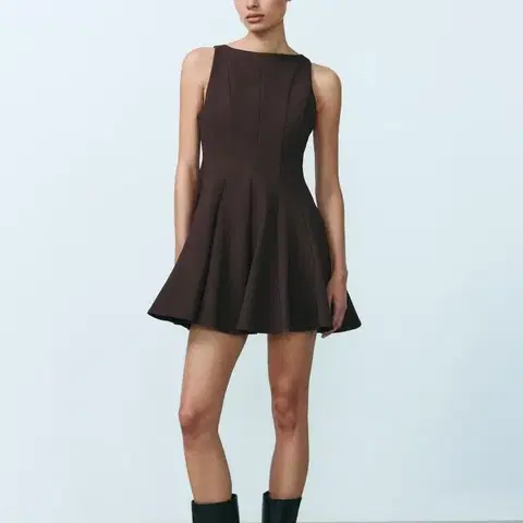 zara 자라 플레어 헴라인 미니 원피스 새상품