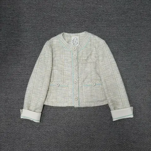 르샵 22ss 트위드 크롭 자켓 아이보리 S