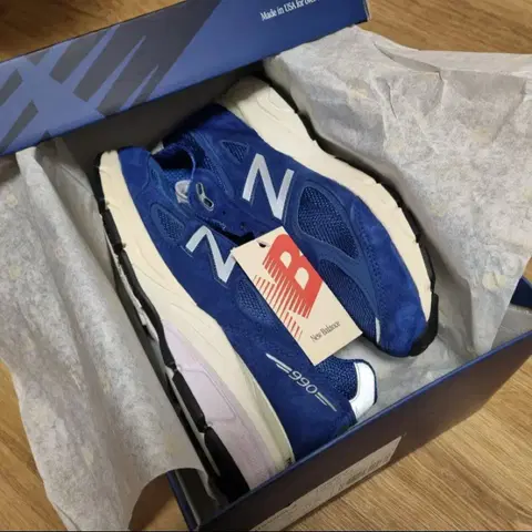(새상품) 뉴발란스 990v4 블루 에임레온도르 콜라보