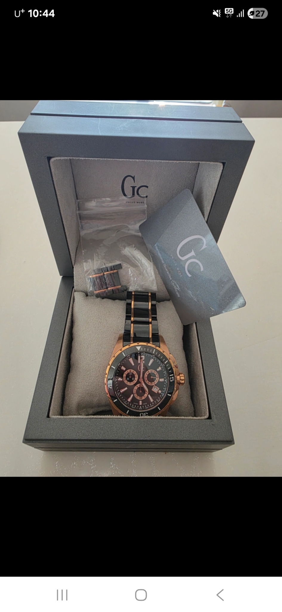 (중고) gc 남성 세라믹 블랙 시계(장혁시계)