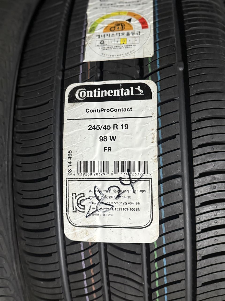 245 45 19 275 40 19 콘티넨탈 프로콘택트 판매합니다