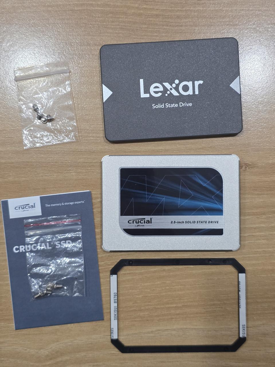 Lexar 512GB & Crucial 1TB SSD