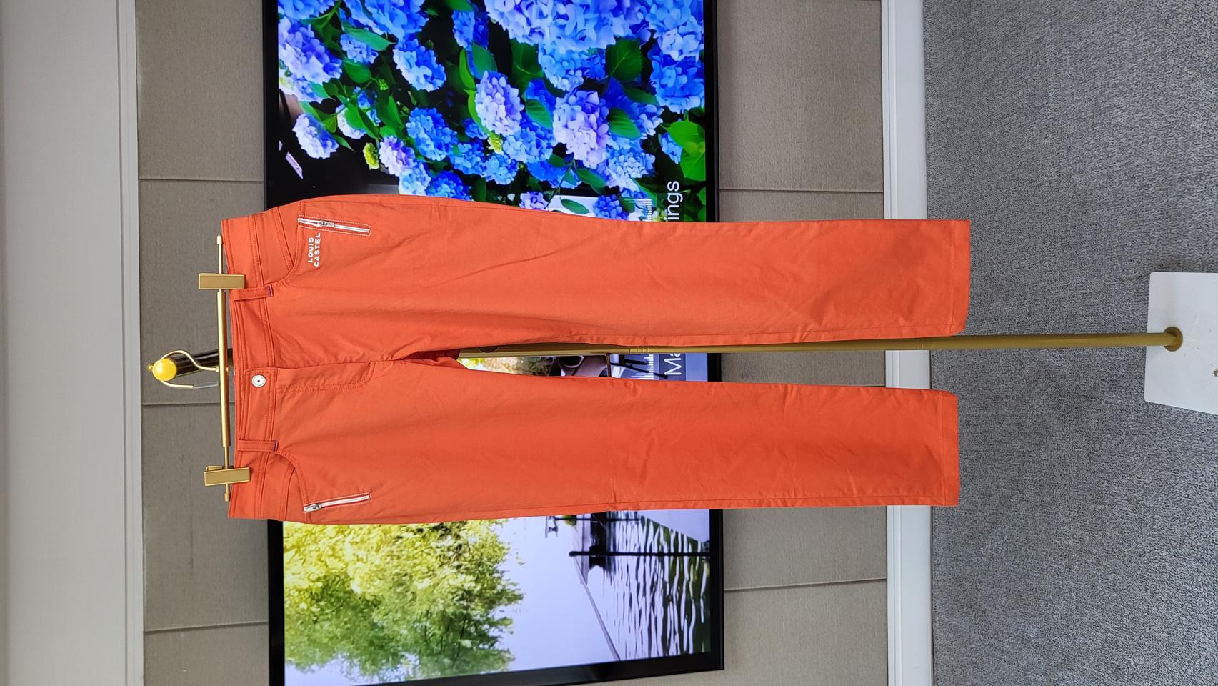 루이까스텔 여성 오렌지 슬림핏 골프 팬츠 67 (여성 55)