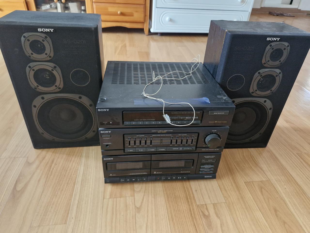 SONY 소니 HST-D201 스테레오 리시버 오디오 (부분고장)