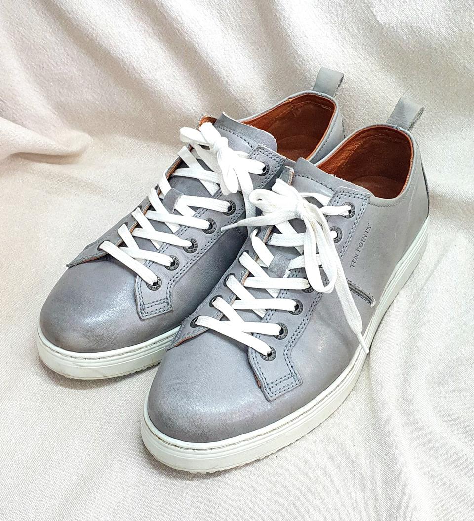 텐포인츠 AGATHON GREY 천연가죽 스니커즈 41