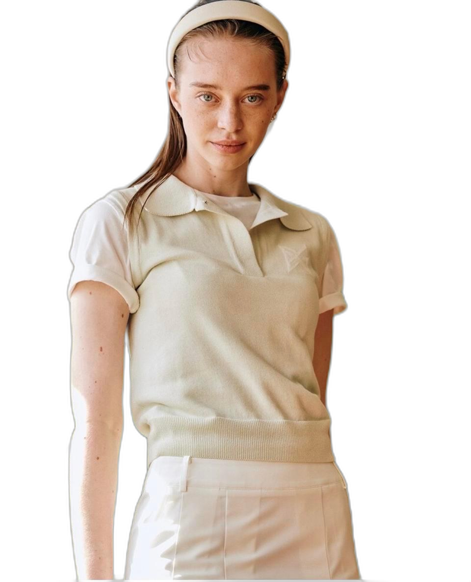 버뮤다그래스 배색 니트 베스트 민트 새상품