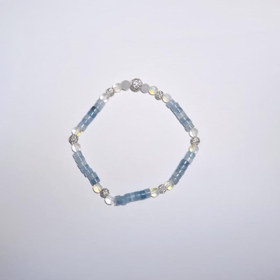 천연석 큐빅 비즈팔찌