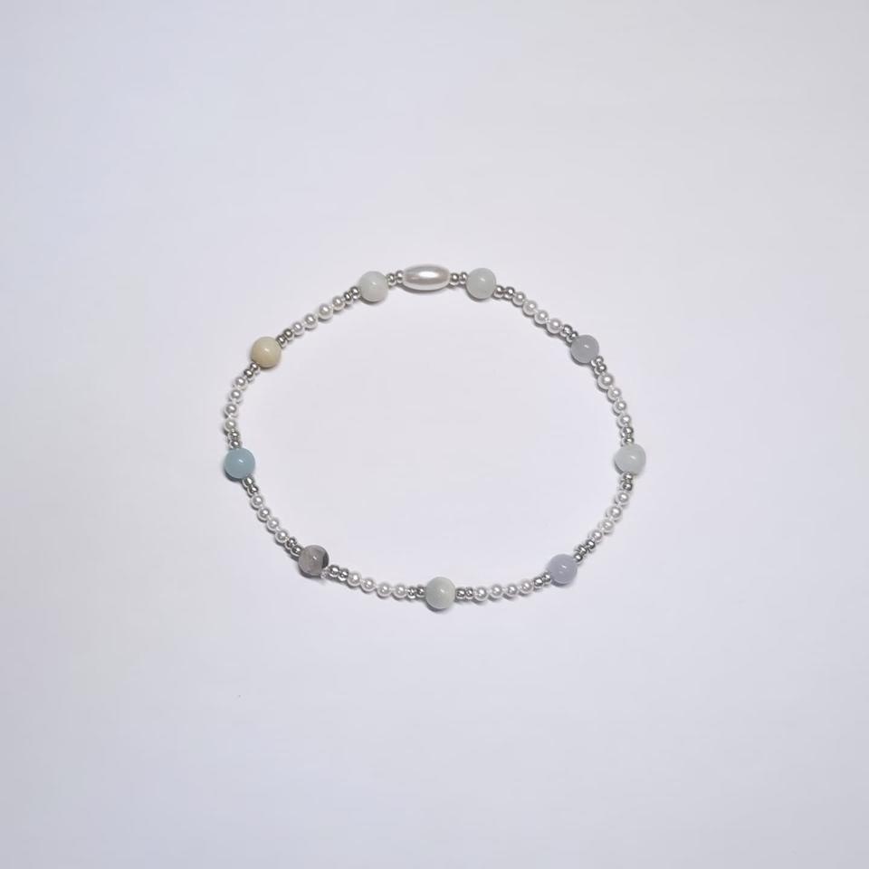 파스텔 진주 비즈팔찌