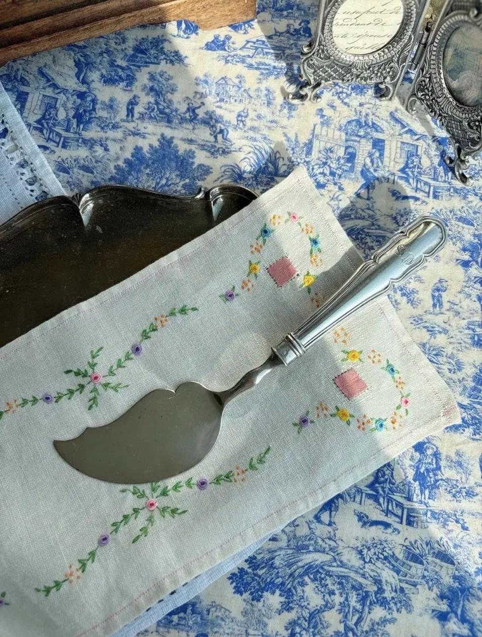 영국 앤틱 실버플레이트 버터 잼 스프레더