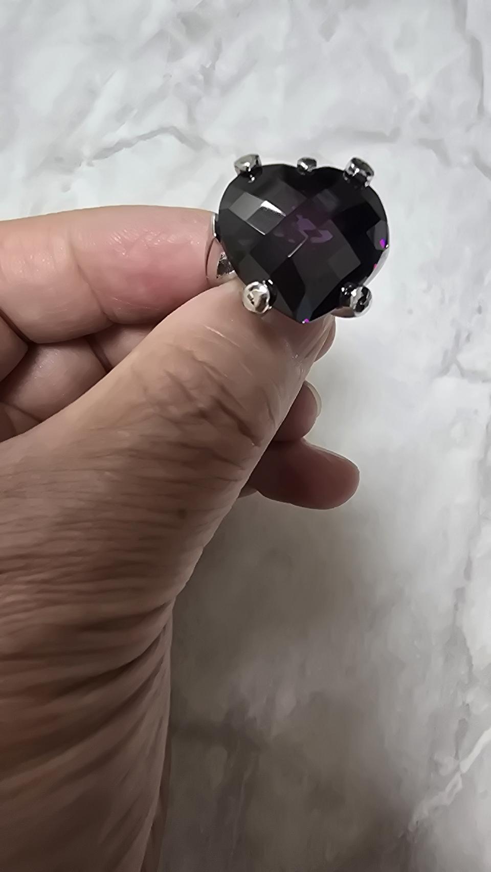 하트퍼플색 보석92.5  은반지13.5호
