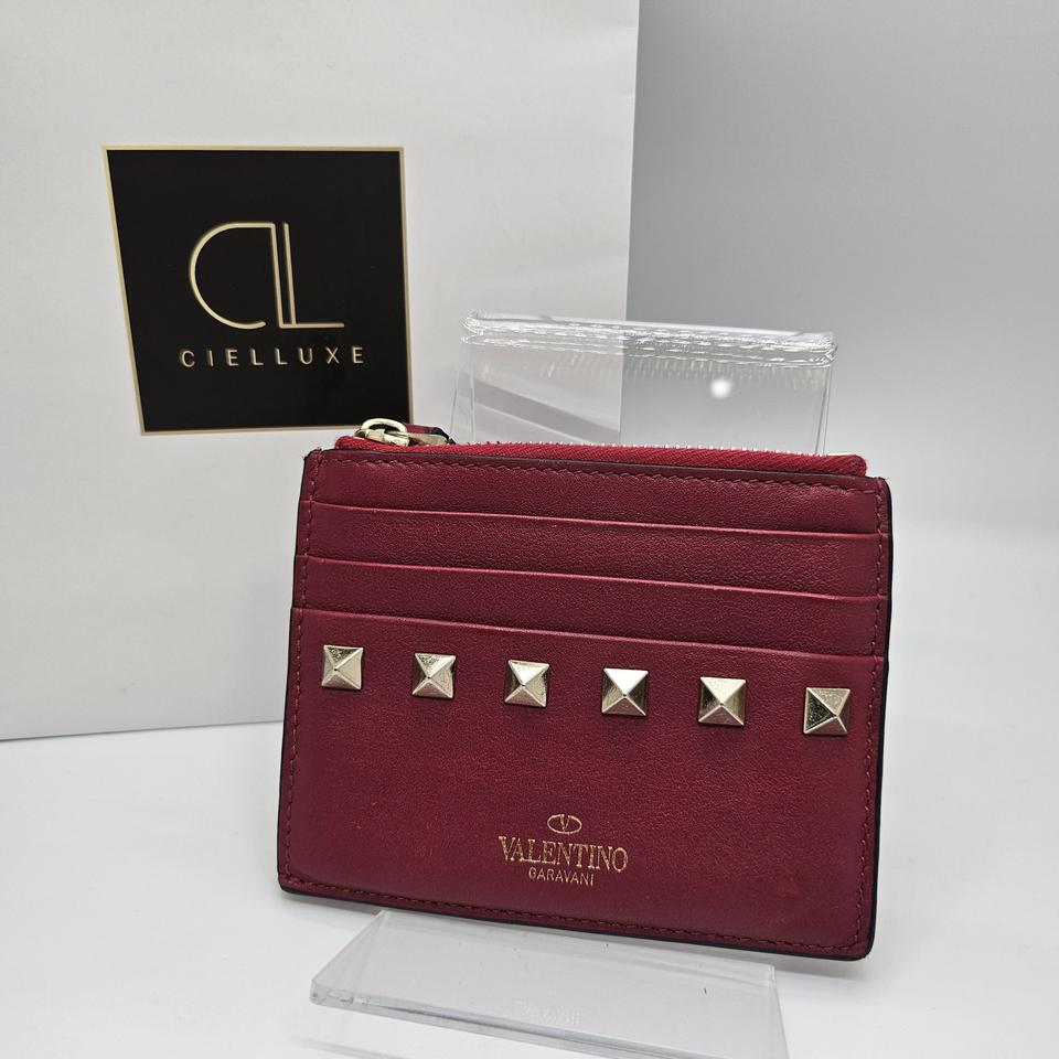 정품 발렌티노 락스터드 지퍼 카드지갑