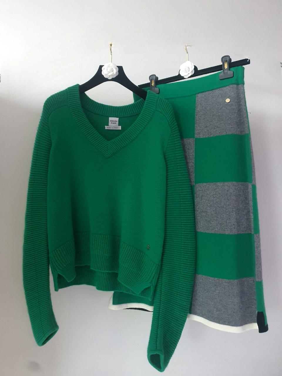 에르 캐시미어 니트 셋업