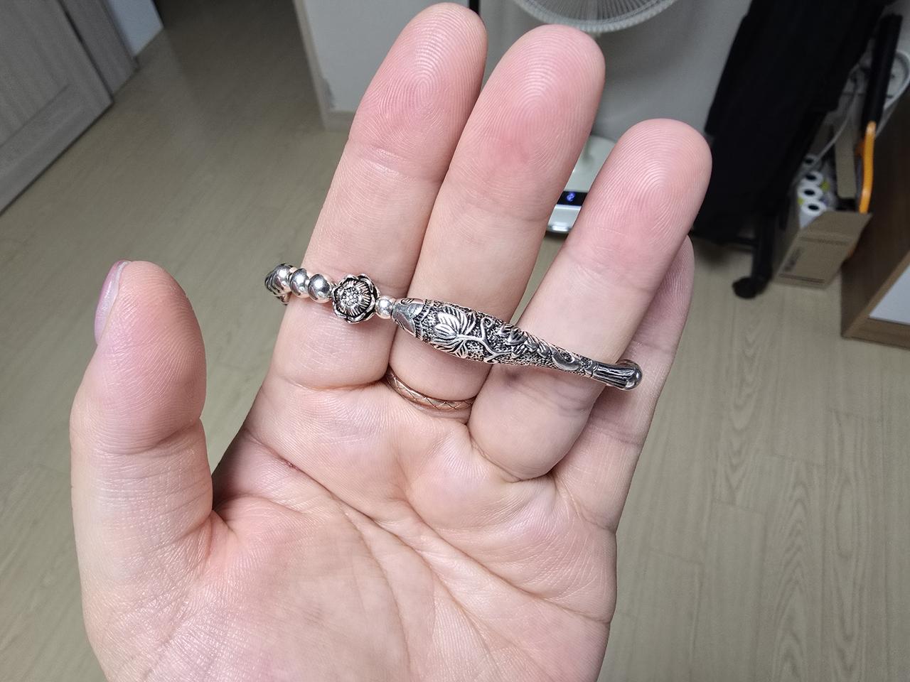 실버 물고기 팔찌