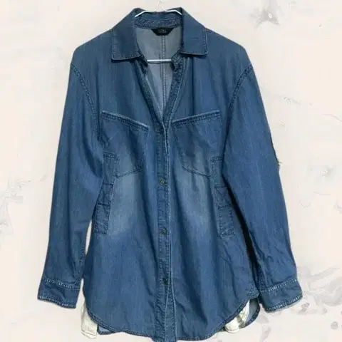 한섬 타임 time데님 셔츠 남방 청남방