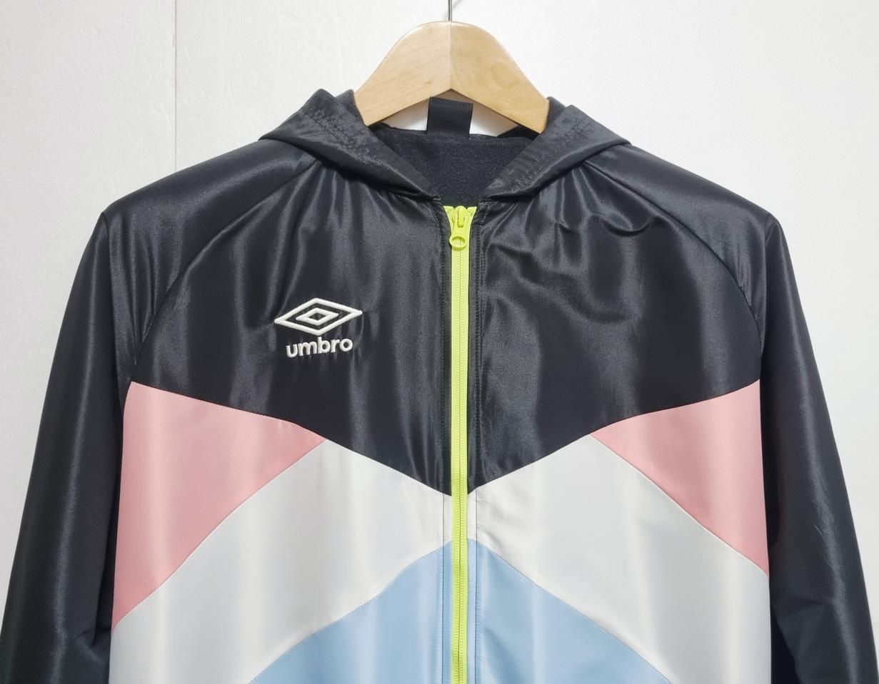 여성 레어 일본판 엄브로 레트로 후드 자켓 바람막이 트레이닝복