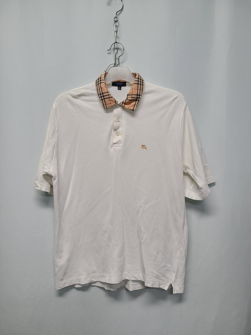 버버리 화이트 폴로 티셔츠