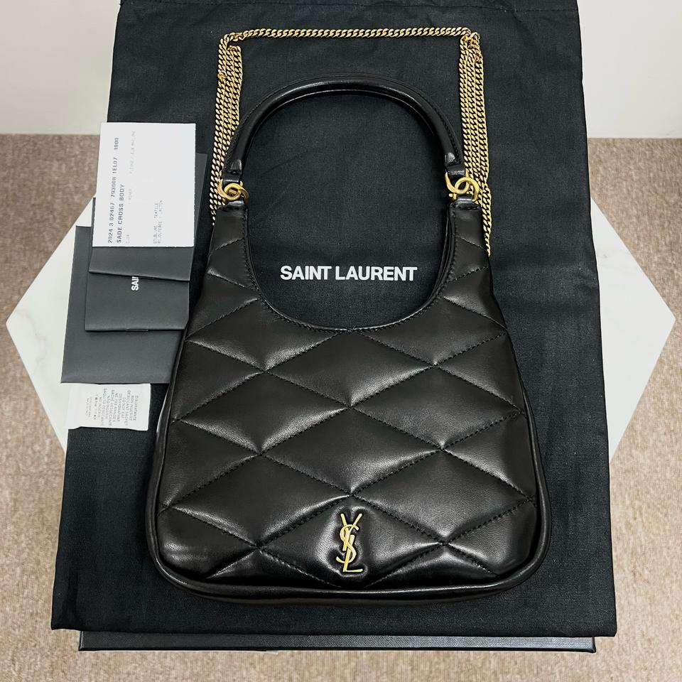 생로랑 램스킨 다이아 퀄팅 쉐이드 호보백 가방