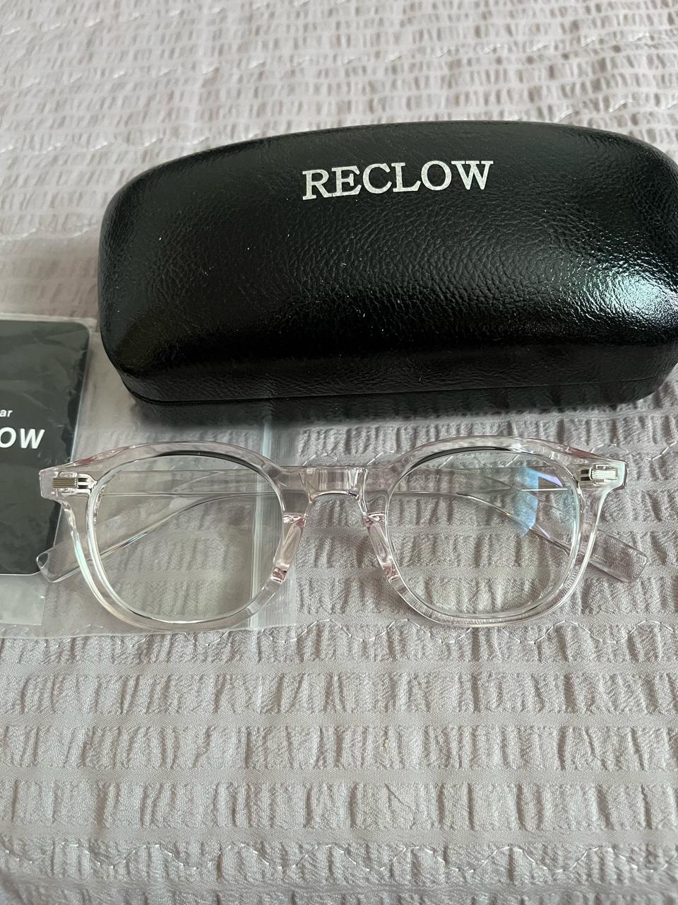 리끌로우 투명 핑크 안경