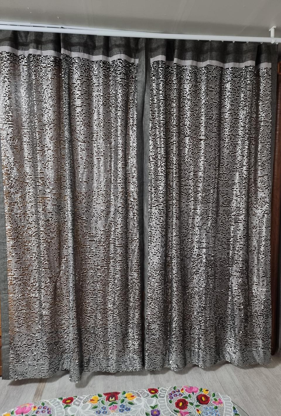 화려한스팽글맞춤커튼2장