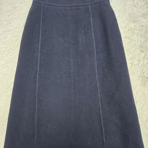 에르노 네이비 모직 A라인 스커트
