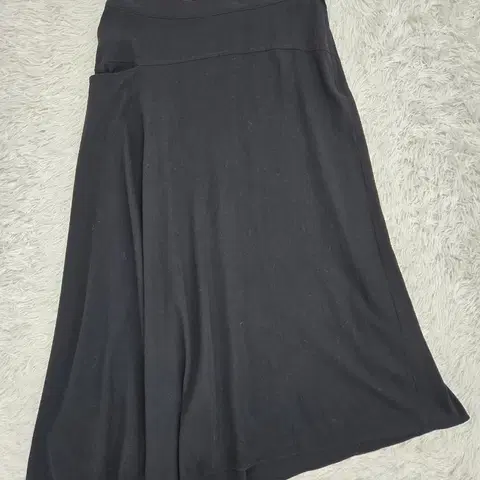 요지 야마모토 블랙 A라인 롱 스커트 언밸런스