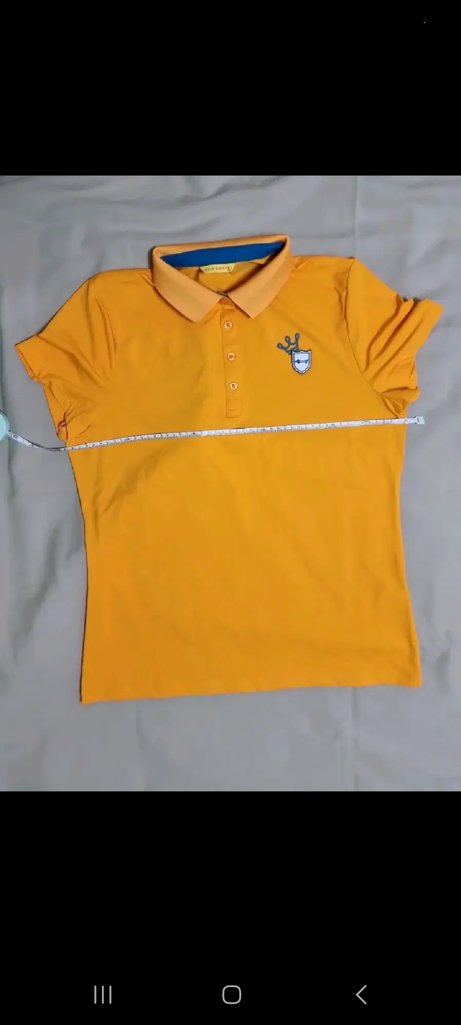 루이카스텔 남녀공용 105 옐로우 반팔 골프 카라 티셔츠