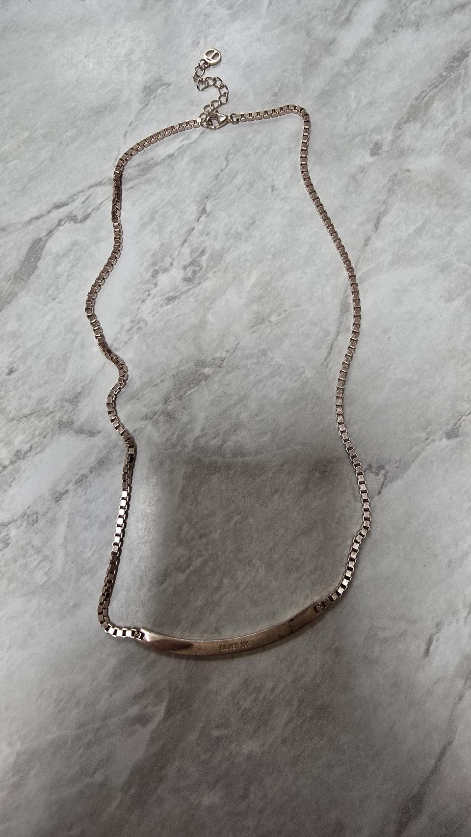 로즈골드색 목걸이 40mm 은92.5 금도금함