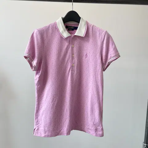 (테일러드핏 M) 폴로 랄프로렌 폴로 골프 핑크 반팔 카라티