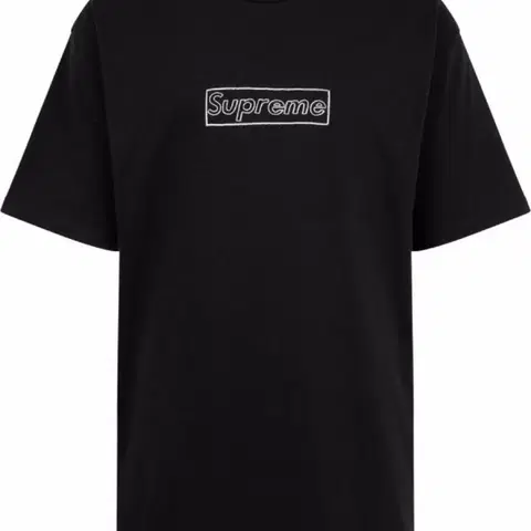 (XL) 슈프림 X 카우스 초크 로고 반팔 티셔츠