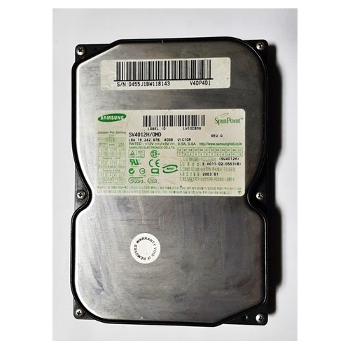 중고 HDD SAM SV4012H OMD 143 40G