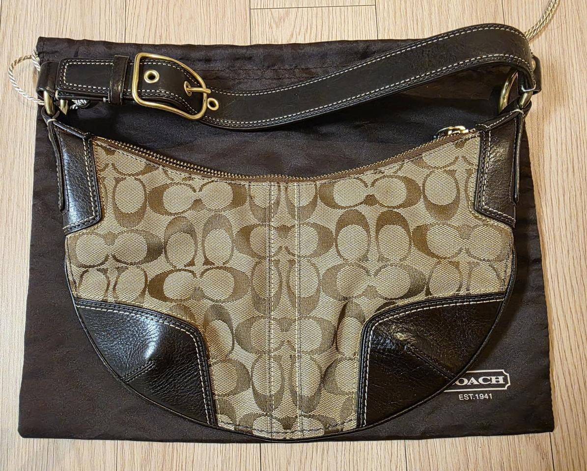 코치 coach 빈티지 가방 미니백 숄더 모노그램 캔버스 coach