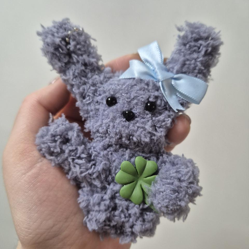 클로버 회색토끼 모루 키링