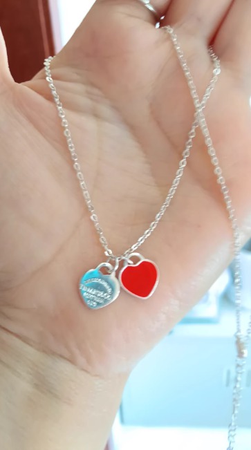 티파니 앤코 더블하트 목걸이