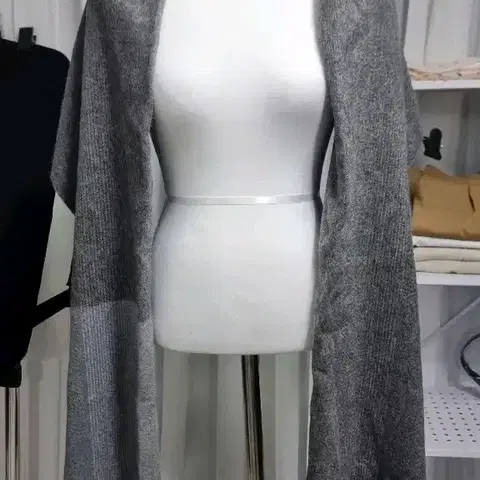 투톤 그레이 숄 머플러