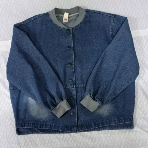 빈티지 여성 2XL 데님 블루종 자켓