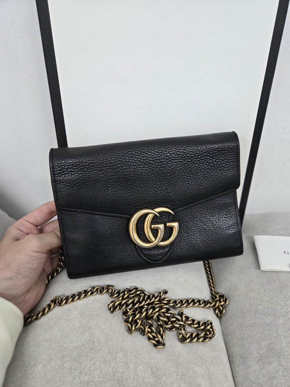 [보증서 정품]구찌 마몬트 gg 체인백