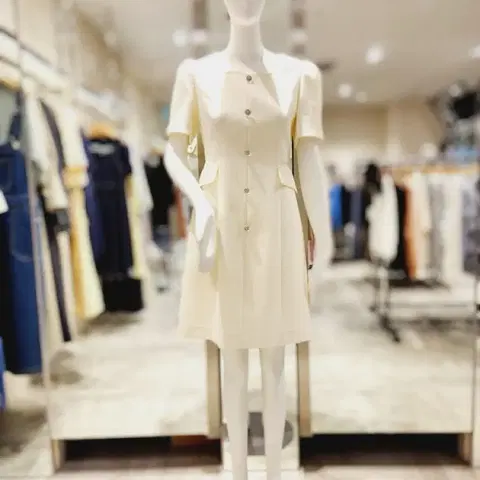 택새상품_40만원] 온앤온 고급 트위드 스퀘어넥 미니원피스 하객룩