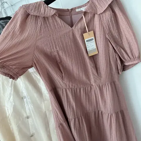 택새상품_30만원] 올리브데올리브 단종 쉬폰 롱원피스 하객룩