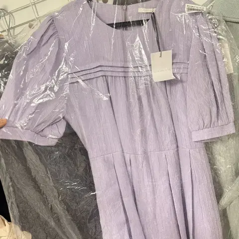 택새상품_28만원] 올리브데올리브 단종 라벤더 반팔원피스 하객룩