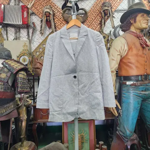 [BEANPOLE] 빈폴 여성 체크 면/마혼방 자켓 90