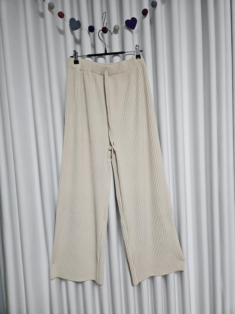 (새상품)주름 와이드일자팬츠