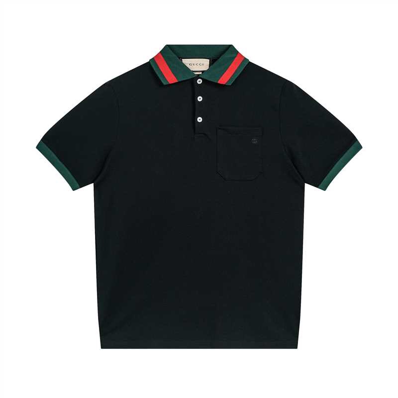 [구찌 / 약 100 사이즈] 새상품 반팔 폴로티 블랙